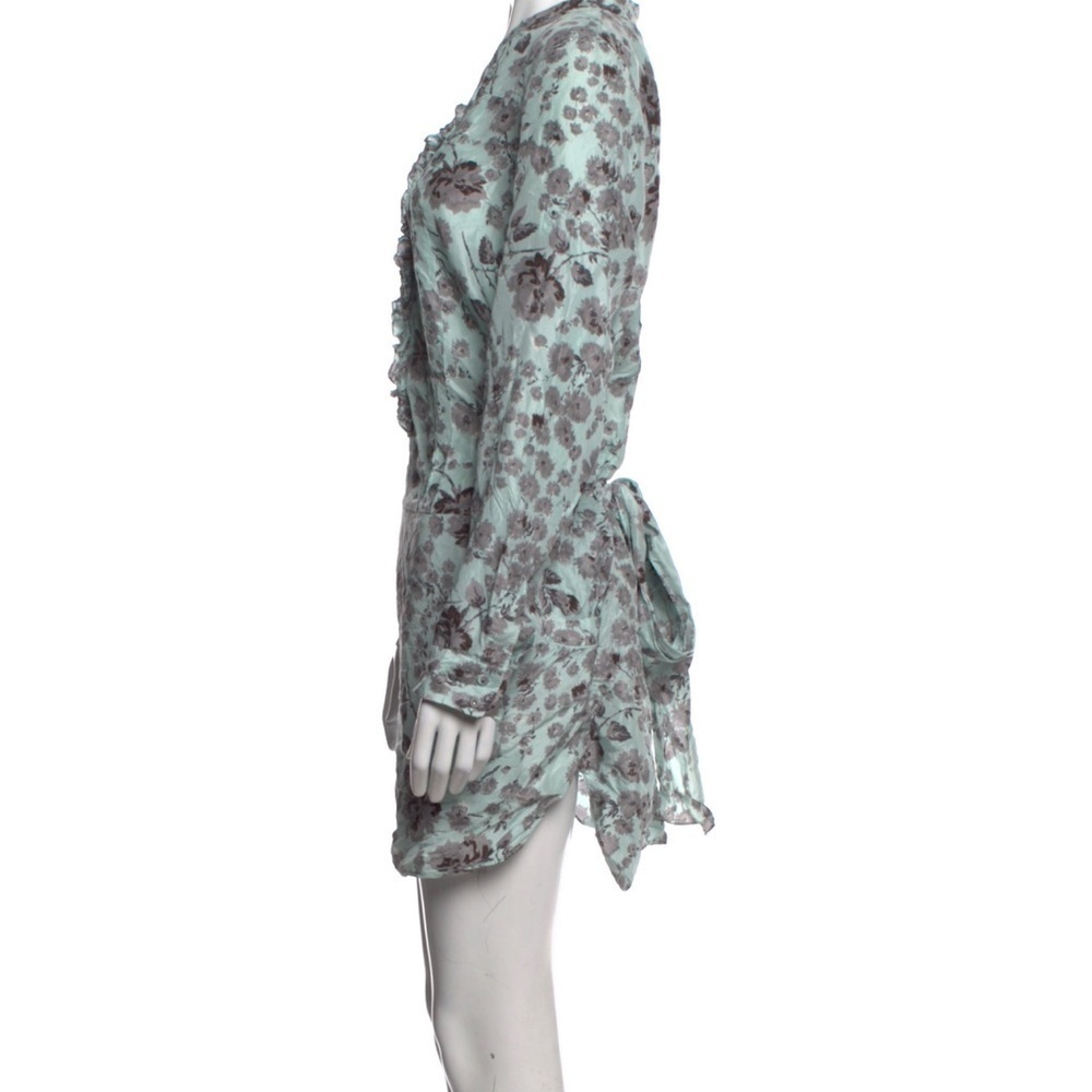 NWOT Rebecca Taylor Silk Floral Ruffle Tie Dress - Picture 3 of 10